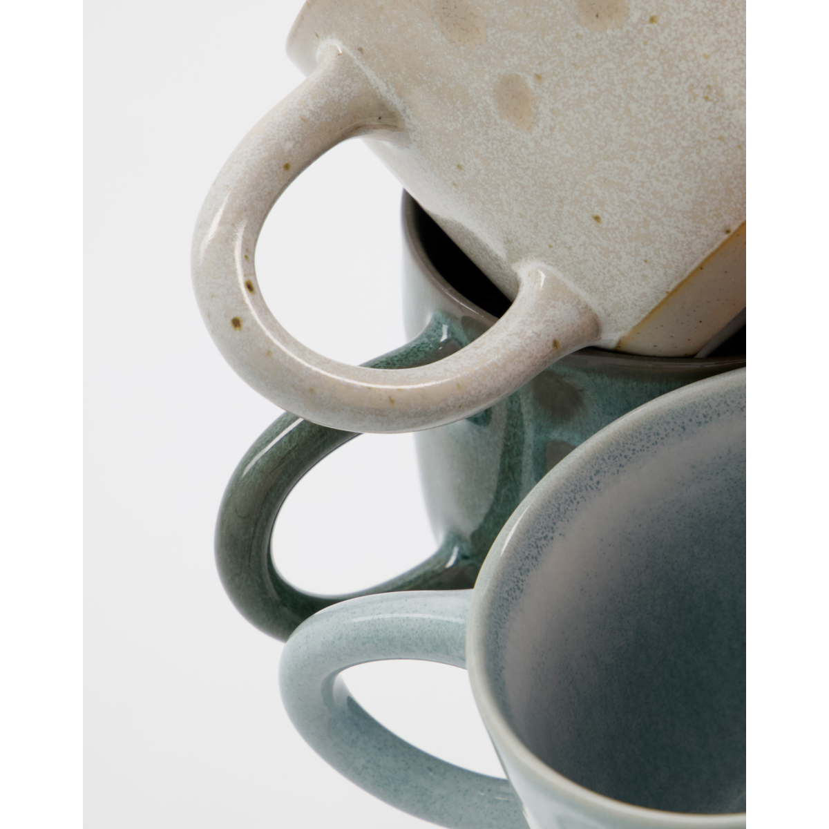 Mugs, hdlike, beige; green; blue