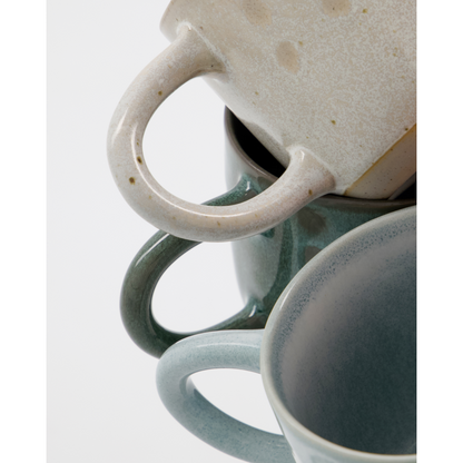 Mugs, hdlike, beige; green; blue
