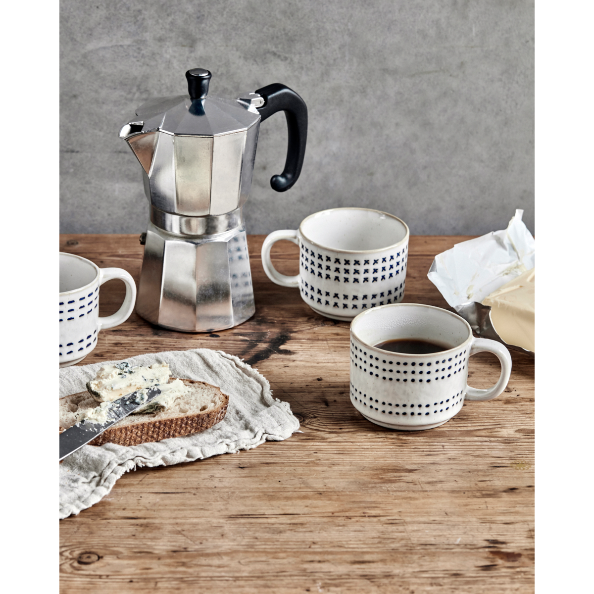 Mugs, hdstich, raw white