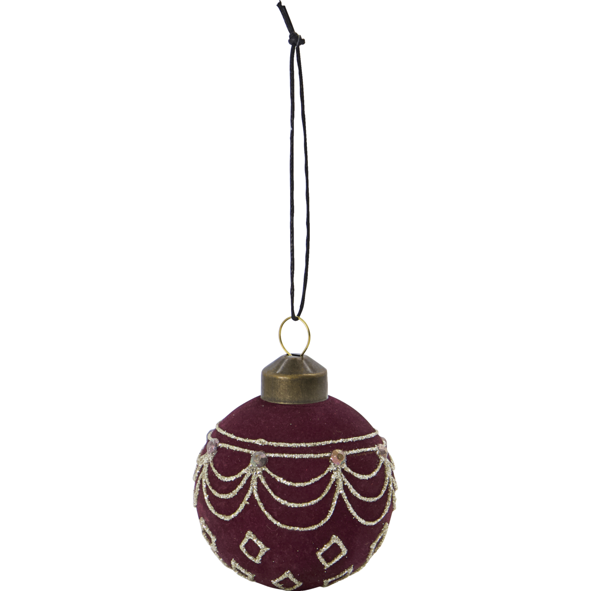 Christmas decorations, hdvelour, red; brown