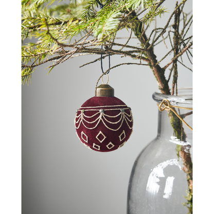 Christmas decorations, hdvelour, red; brown
