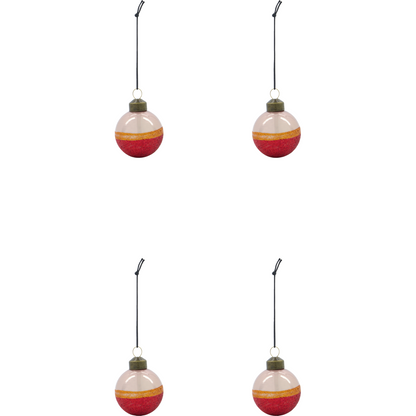 Christmas decorations, hdmalo, dusty rose; apricot; red