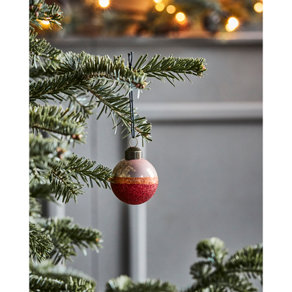 Christmas decorations, hdmalo, dusty rose; apricot; red
