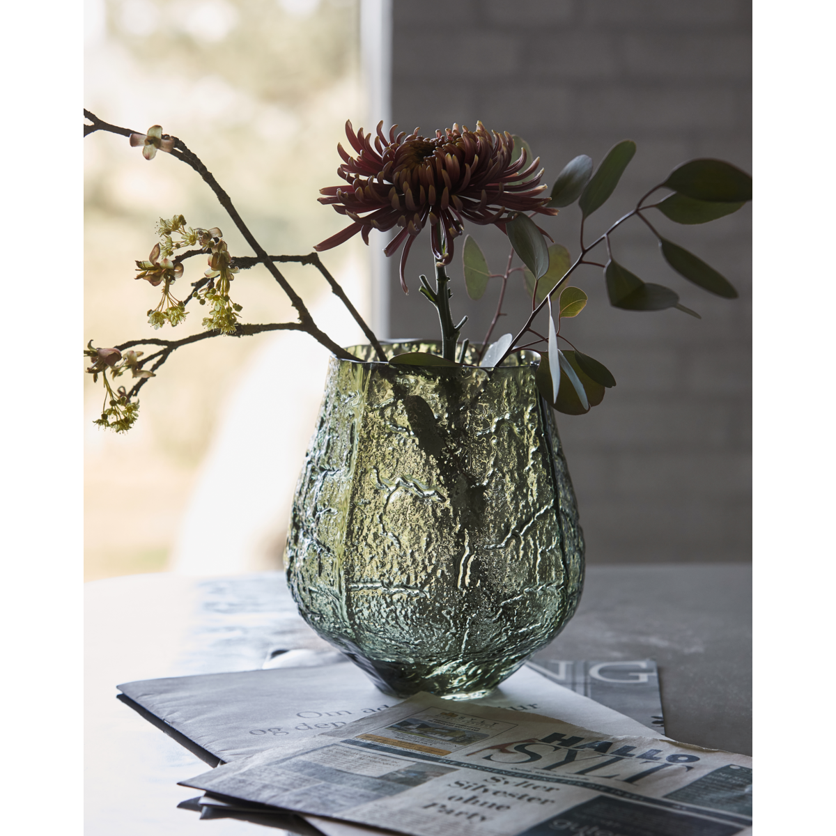 Vase, Hdmoun, Dark Green