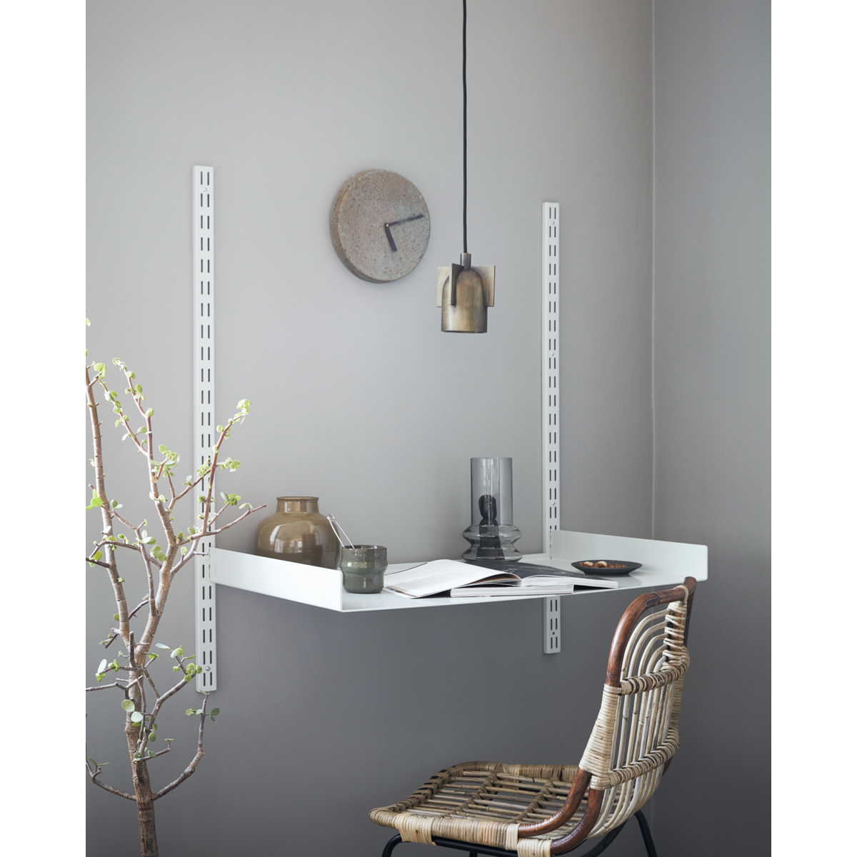 Desk to Shelf System, Hdfari, Gray