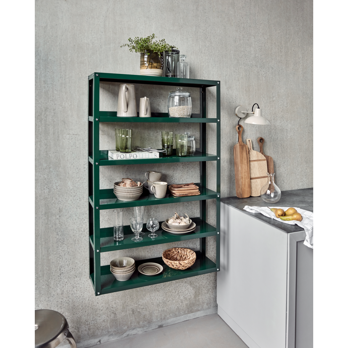 Shelf, Hduse, Dark Green