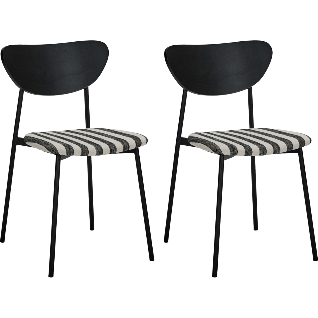 Chairs, hdmust, black; white
