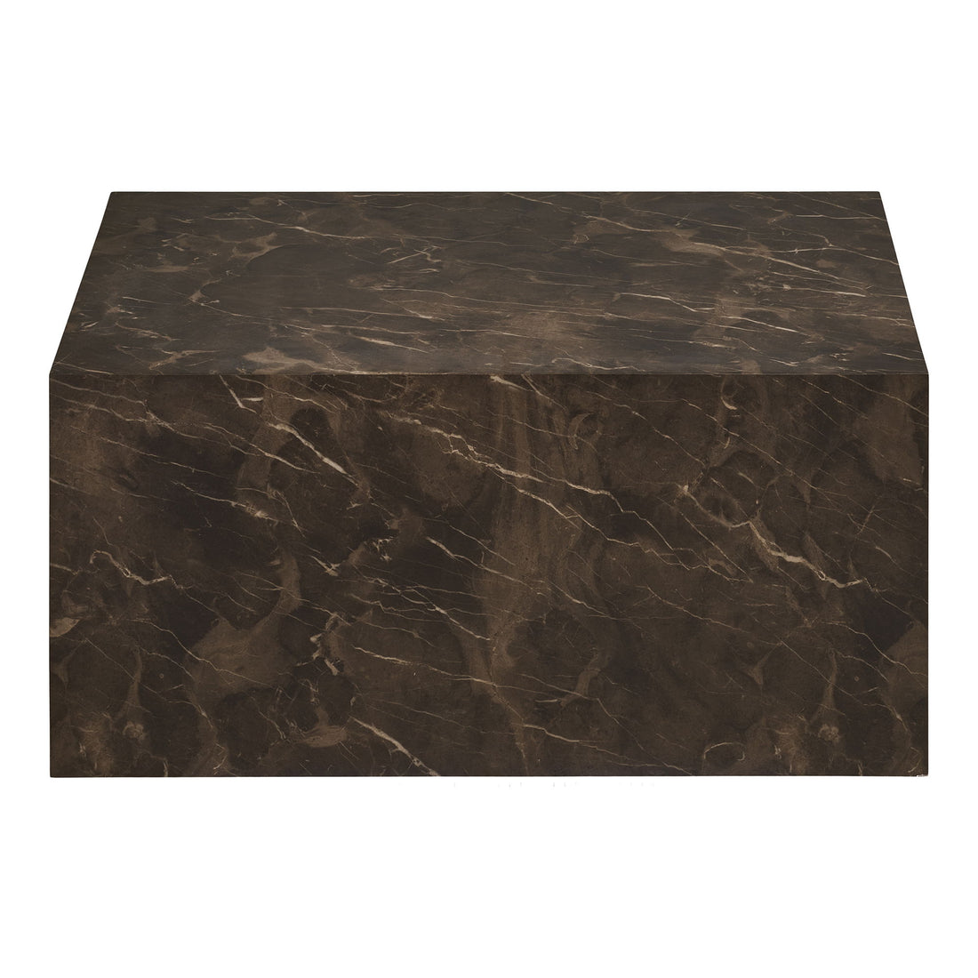 Prague Coffee table - Coffee table, marble look, brown 60x80x40 cm