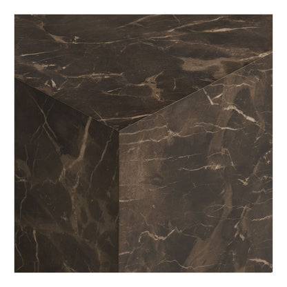 Prague Coffee table - Coffee table, marble look, brown 60x80x40 cm