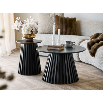 Osaka Corner Table - Corner Table, Egefins, Black Ø40x50 cm