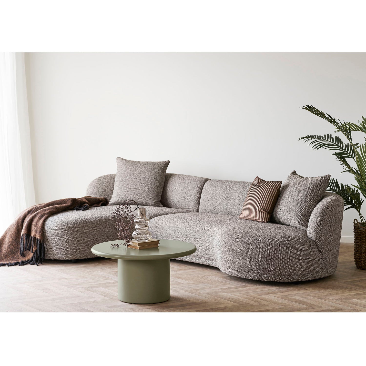 Nagano Coffee Table - Coffee Table, Green Ø80x40 cm