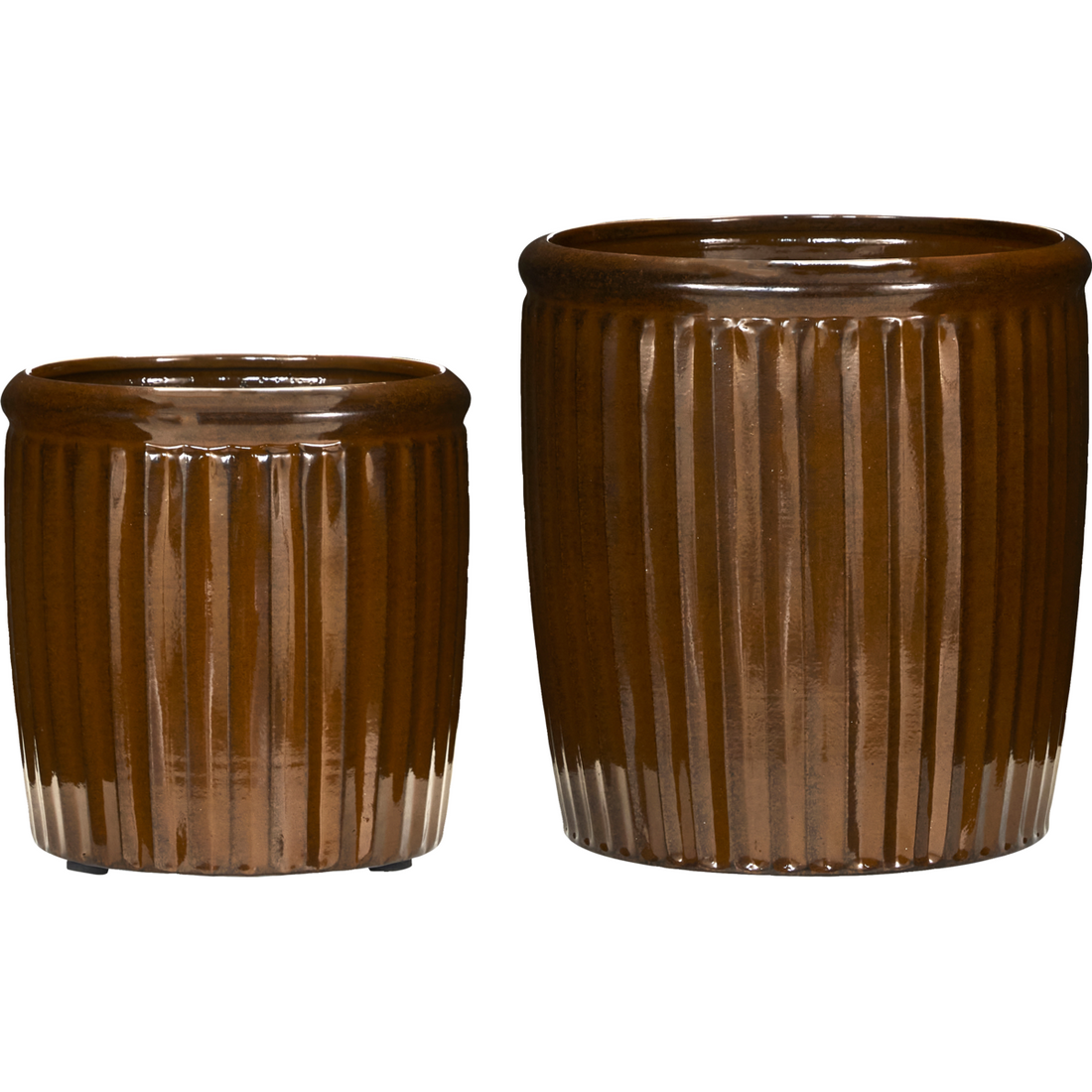 Herbal pot, hdgroove, brown