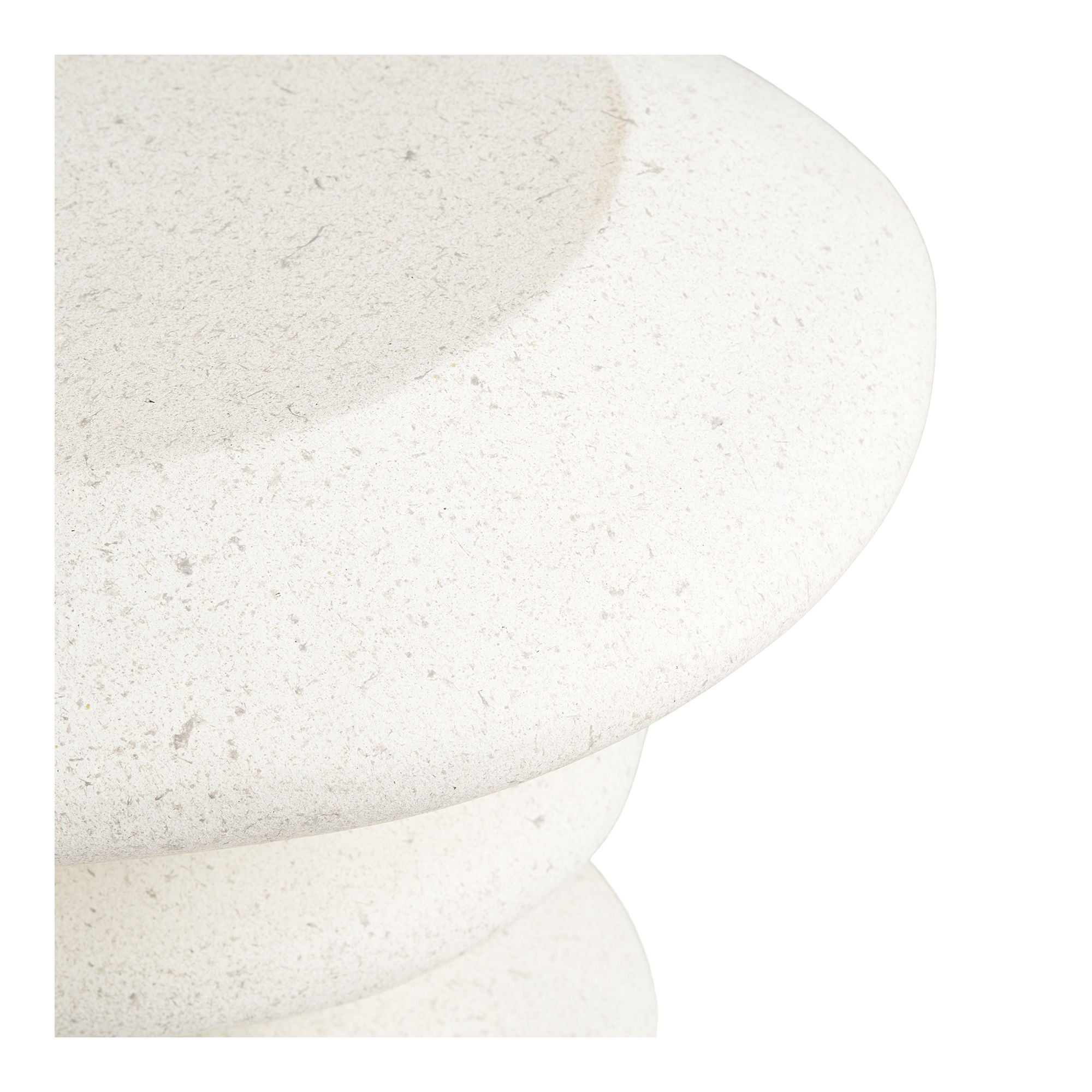 Blackburn side table - side table, fiberclay, white Ø36x45.5 cm