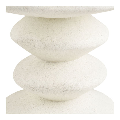 Blackburn side table - side table, fiberclay, white Ø36x45.5 cm