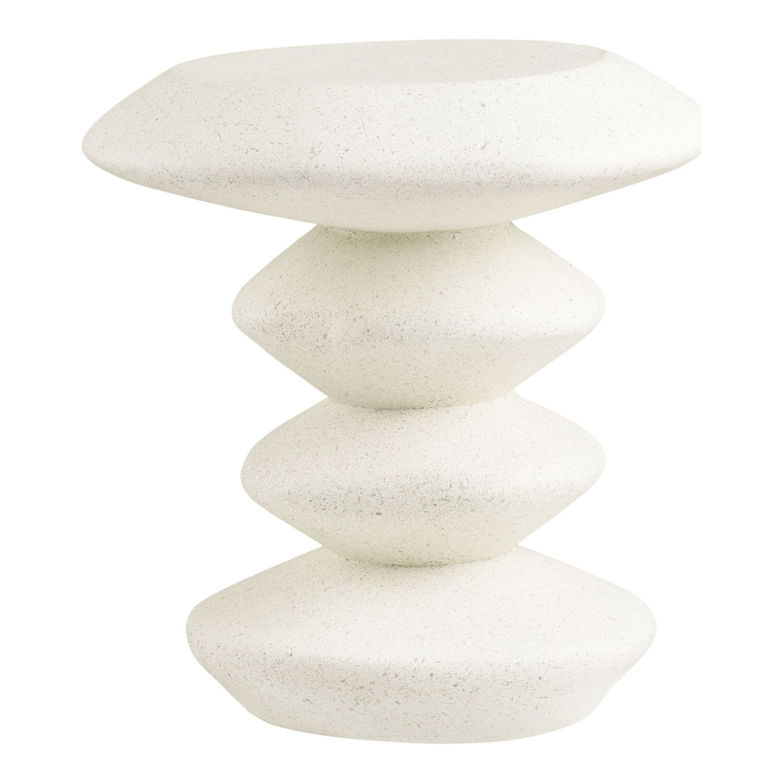 Blackburn side table - side table, fiberclay, white Ø36x45.5 cm