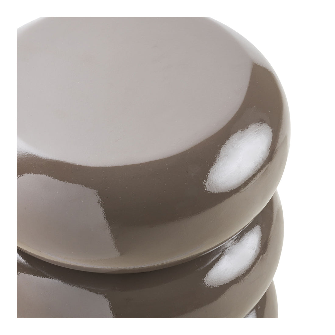 Rosolina Corner Table - Corner Table, Glass Fiber, Brown Ø35.5x44 cm