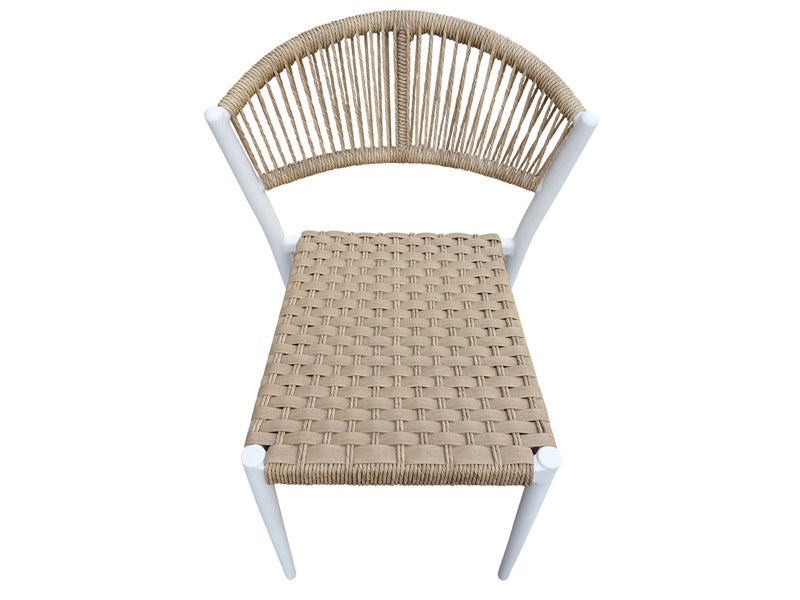 Astrid wicker chair, white