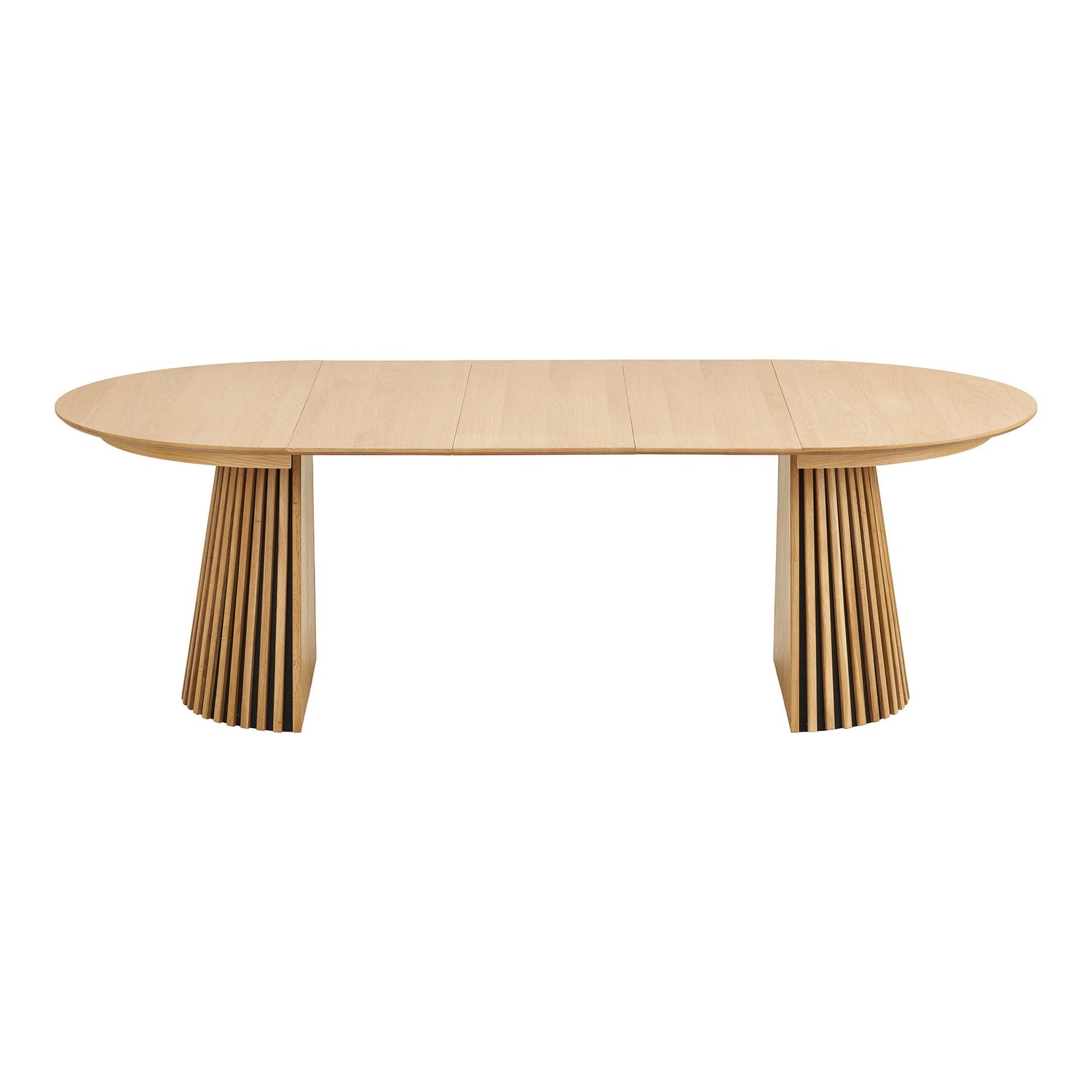 Osaka Dining table - Dining table, oak veneer, natural, incl. three additional plates ø120x120-160-200-240x75 cm