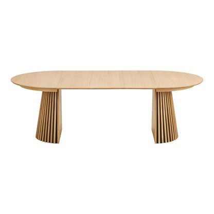 Osaka Dining table - Dining table, oak veneer, natural, incl. three additional plates ø120x120-160-200-240x75 cm