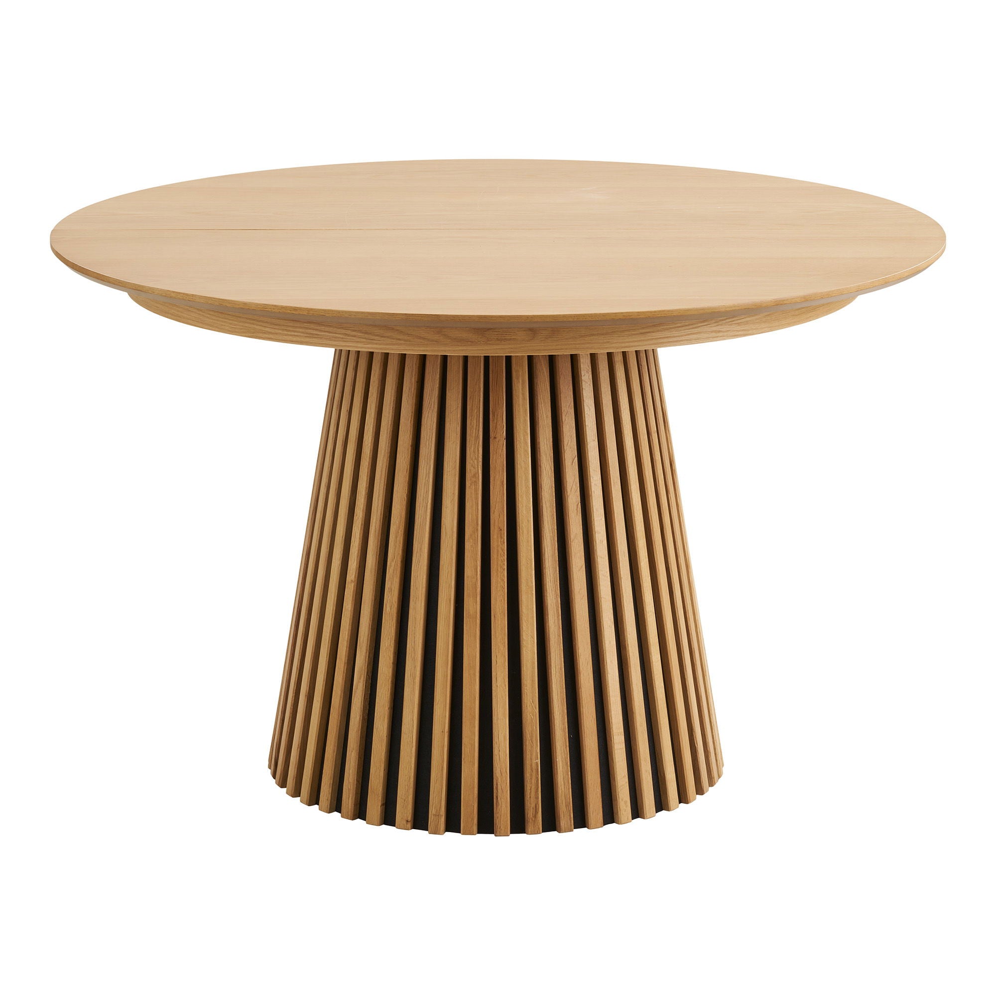 Osaka Dining table - Dining table, oak veneer, natural, incl. three additional plates ø120x120-160-200-240x75 cm