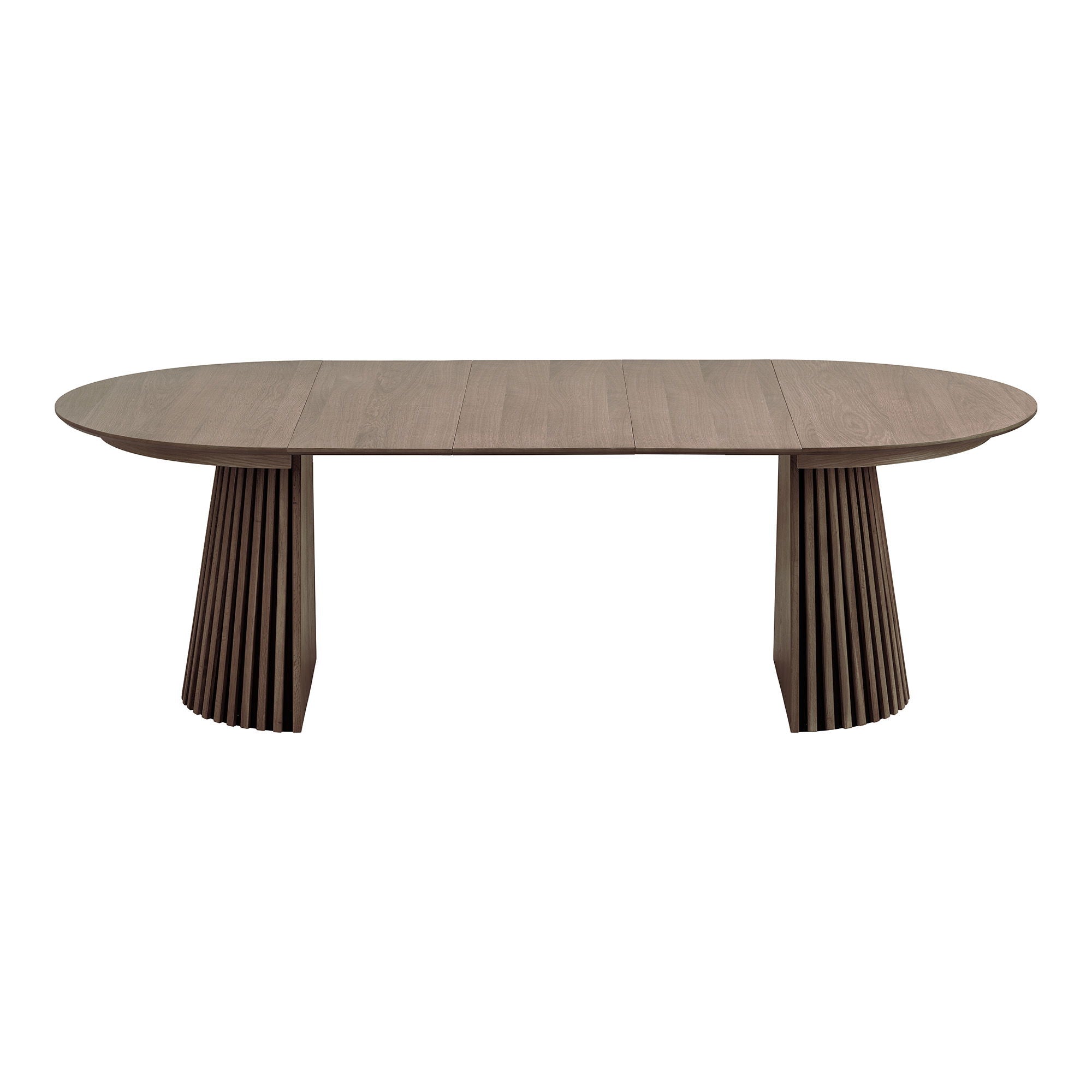 Osaka Dining Table - Dining Table, Egefins, Smoked, incl. Three Supplementary Plates Ø120X120-160-200-240x75 cm