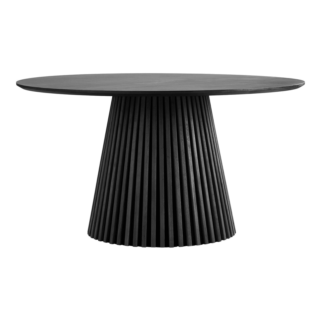 Osaka dining table - dining table, oak veneer, black Ø140x75 cm