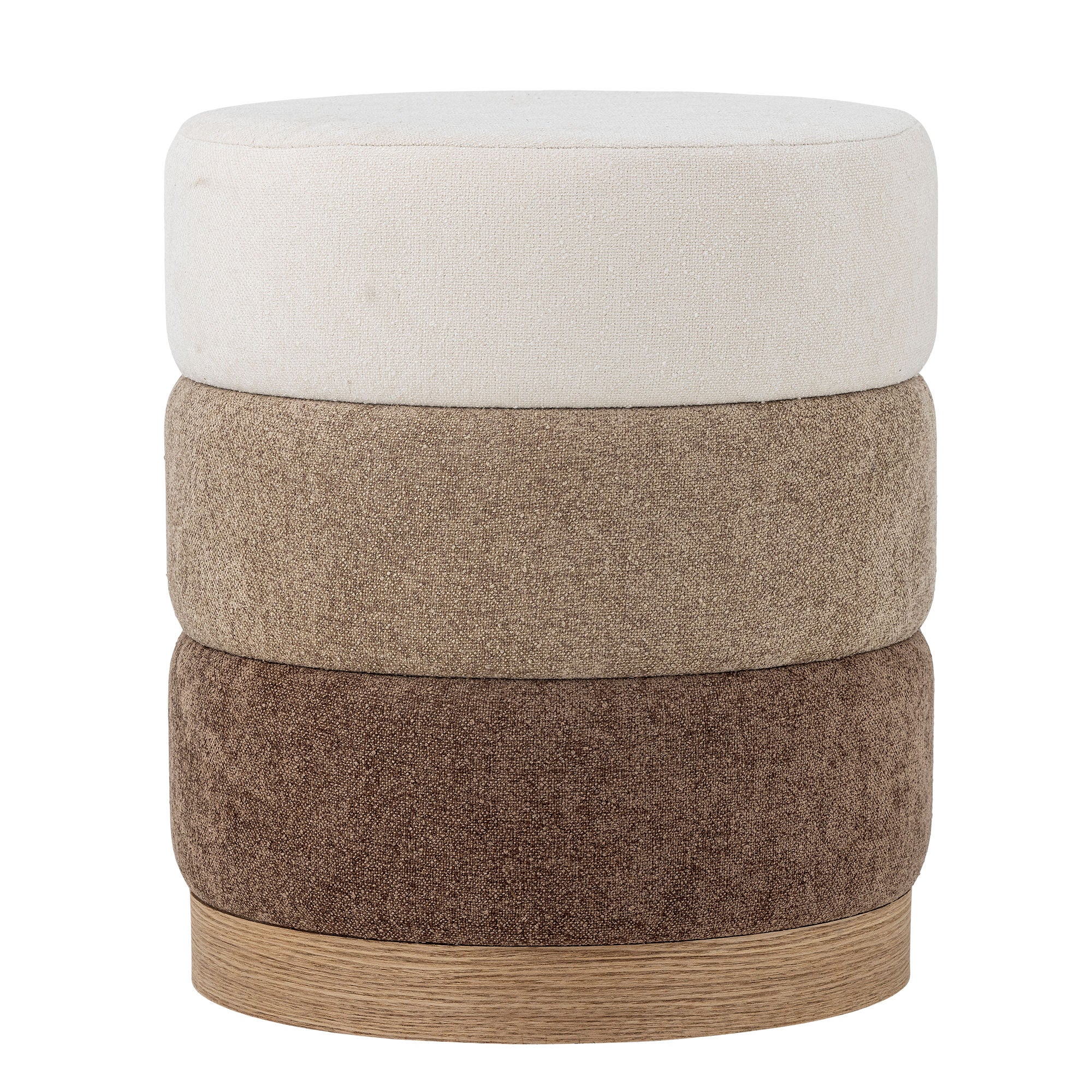 Bloomingville Bilbao Puf, Brown, Polyester
