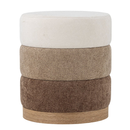 Bloomingville Bilbao Puf, Brown, Polyester