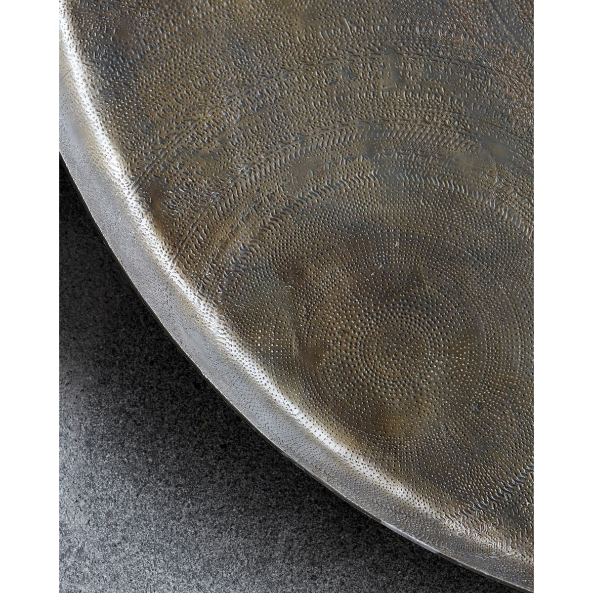 Tray, hdjhansi, antique brass finish