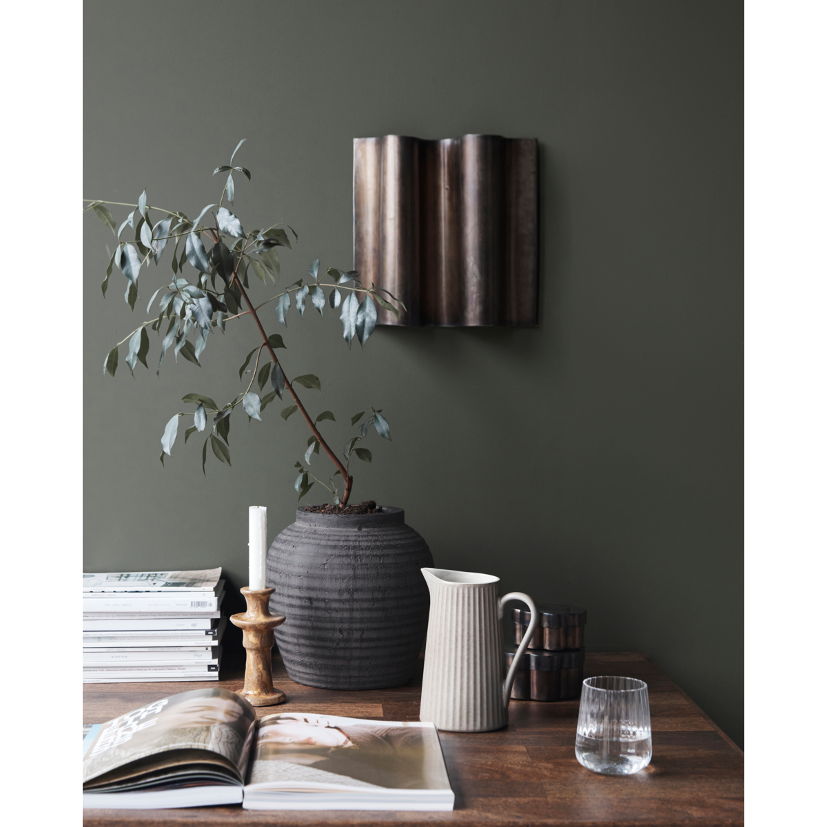 Herbal pot, hdhafa, gray; brown