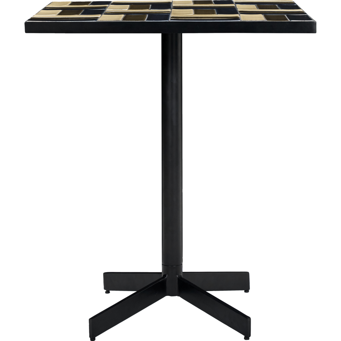 Cafe table, hdgeometric, brown; blue
