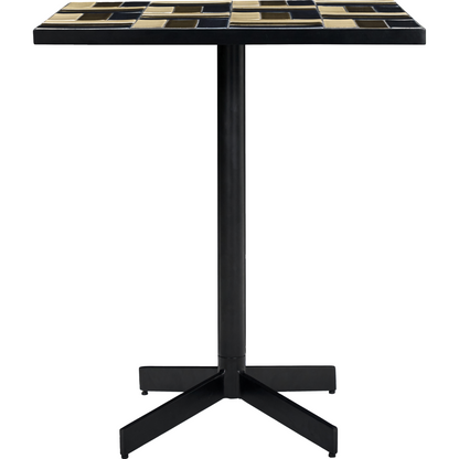 Cafe table, hdgeometric, brown; blue