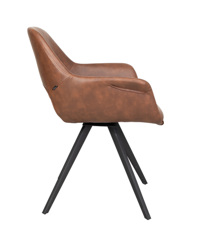 Dining table chair fenja cognac pu