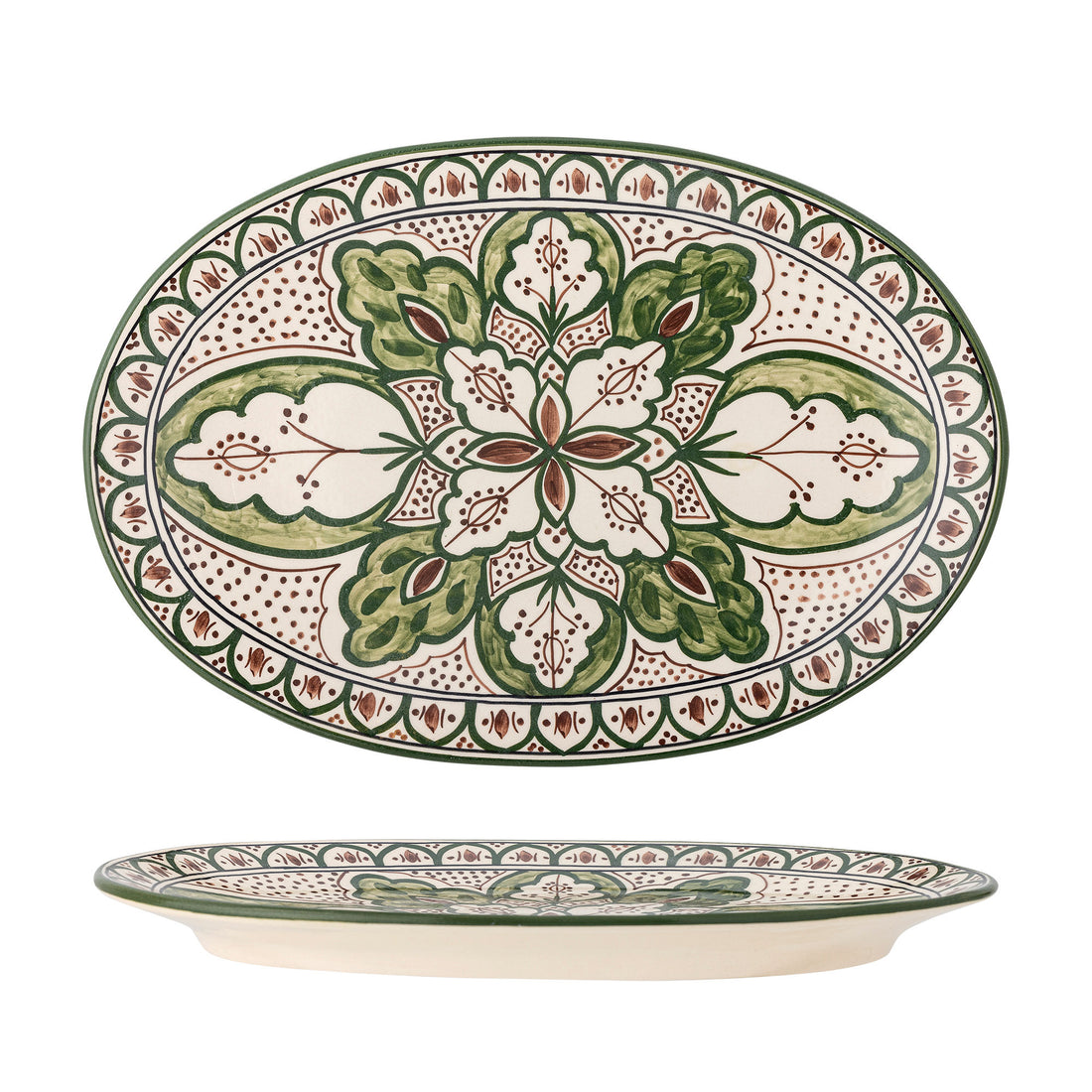Creative Collection Karlie Serving Dish, Green, Stoneware