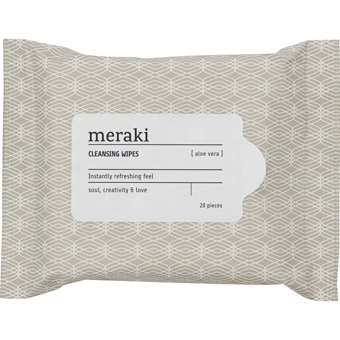 Cleansing Wipes, Aloe Vera, Brown; White