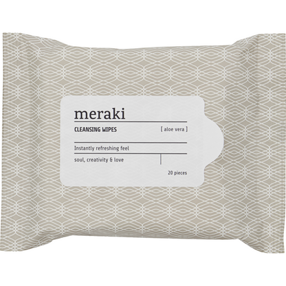 Cleansing Wipes, Aloe Vera, Brown; White