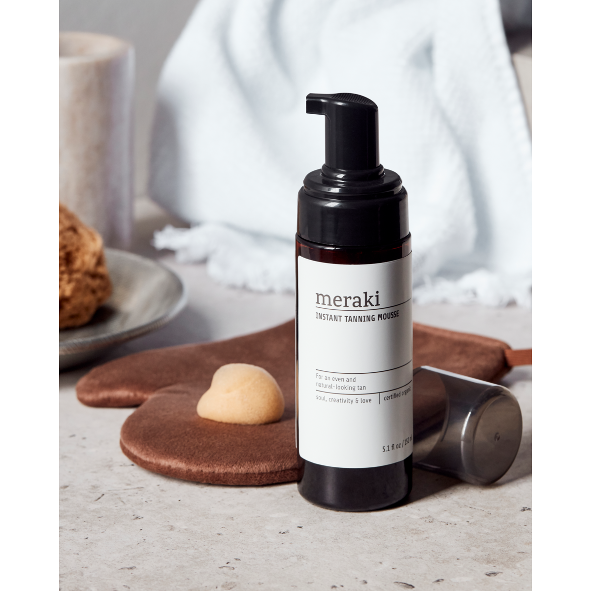 Instant tanning mousse, cosmos organic, brown