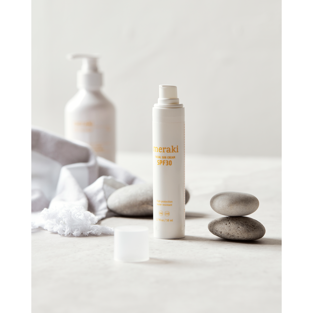 Face Sun Cream, Mildly Scented, White