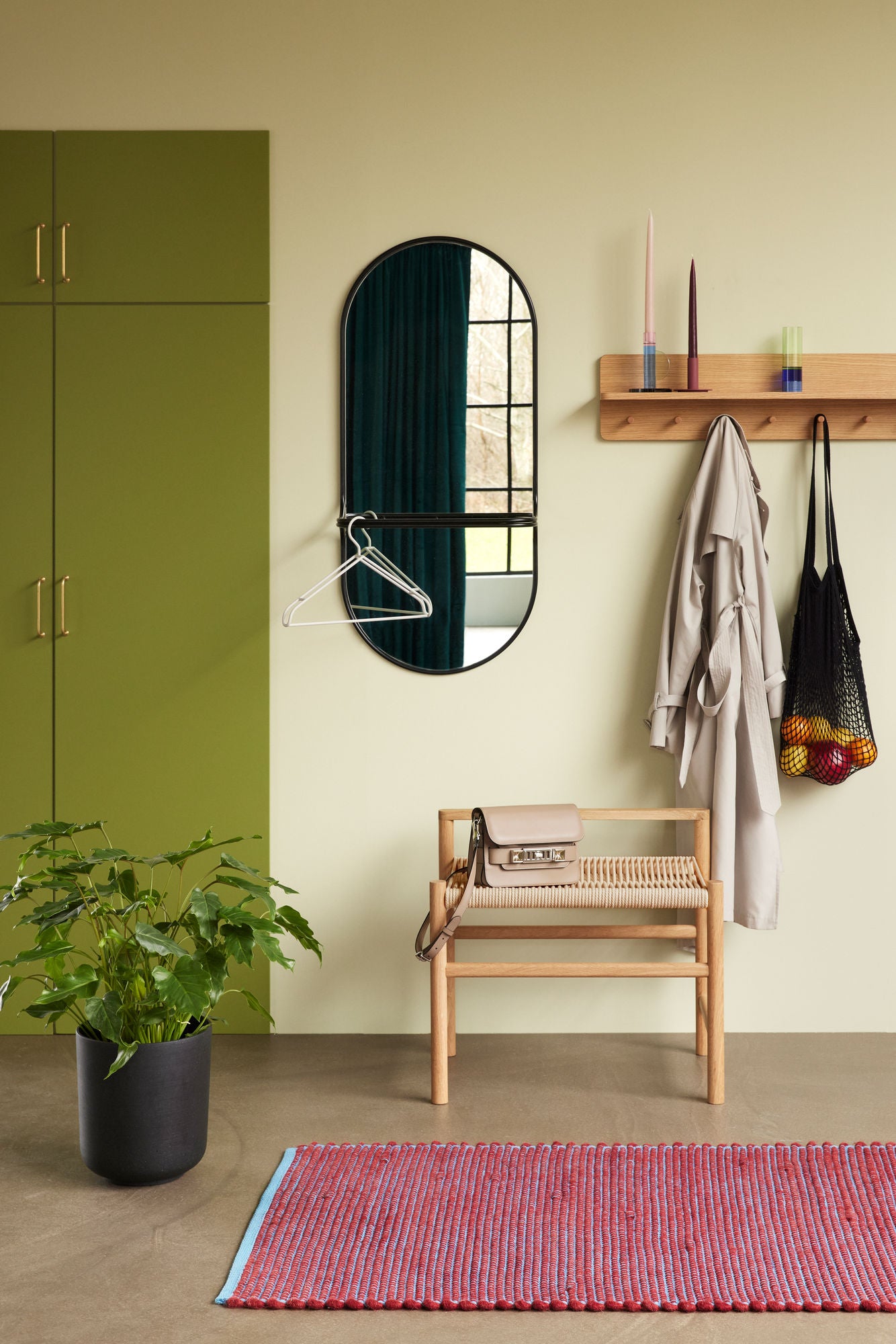 Space Coat Rack Large Natural - 80x12xh20cm
