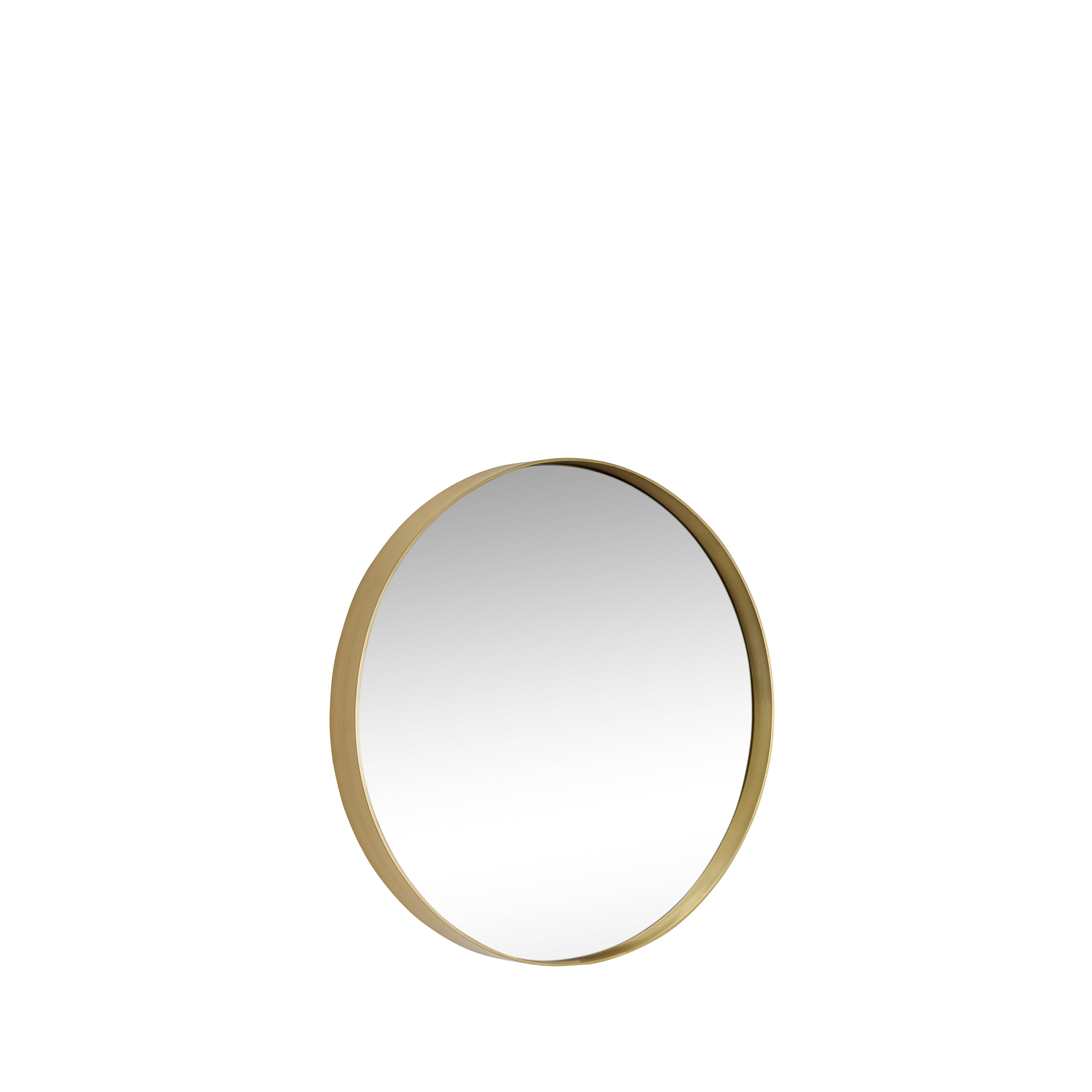 Retro wall mirror Round brass color - Ø40cm