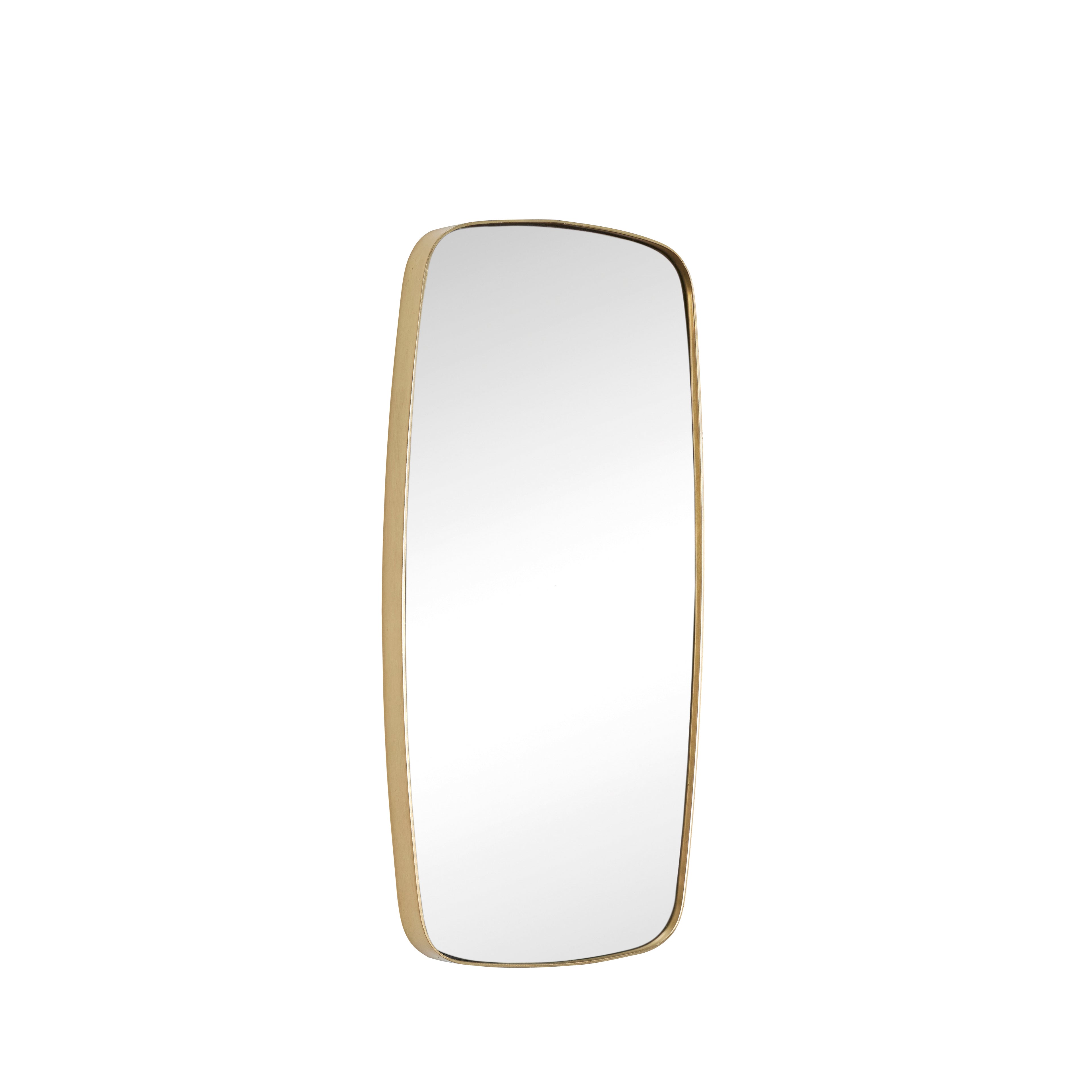 Retro wall mirror Rectangular brass color - 29x2xh59cm