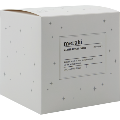 Scented candles, Advent, Anjou Pear, White