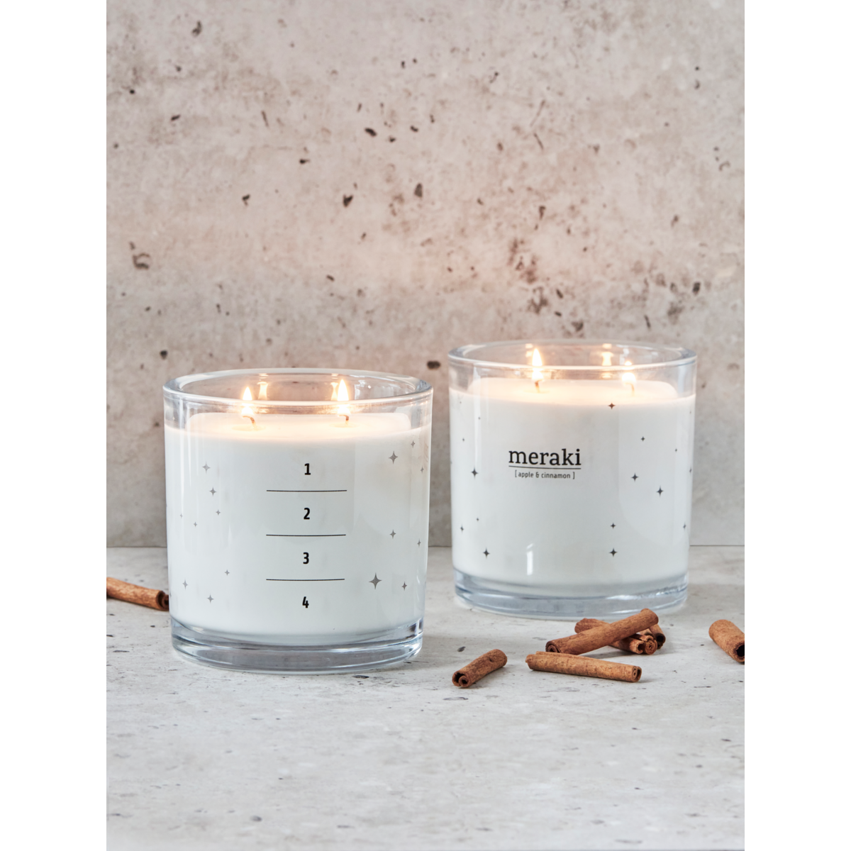 Scented candles, Advent, Anjou Pear, White