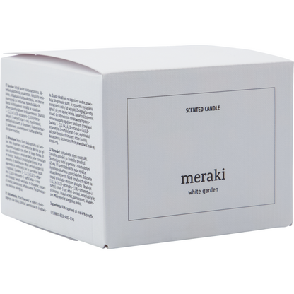 Scented candles, white garden, white