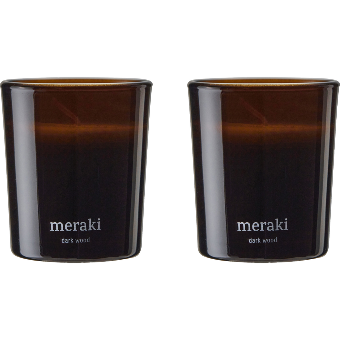 Scented candles, dark wood., Brown
