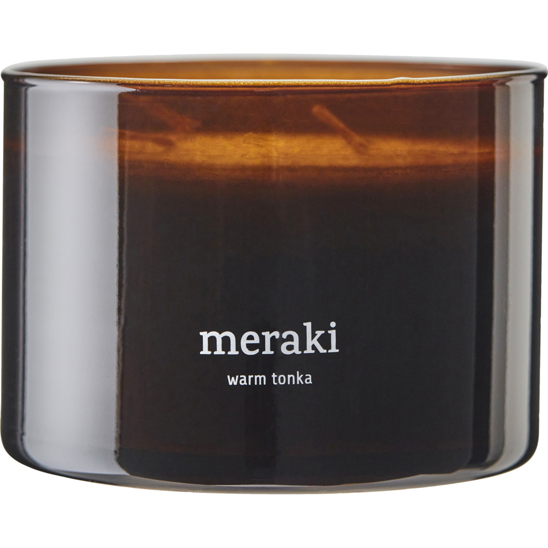 Scented candles, warm tonka, brown