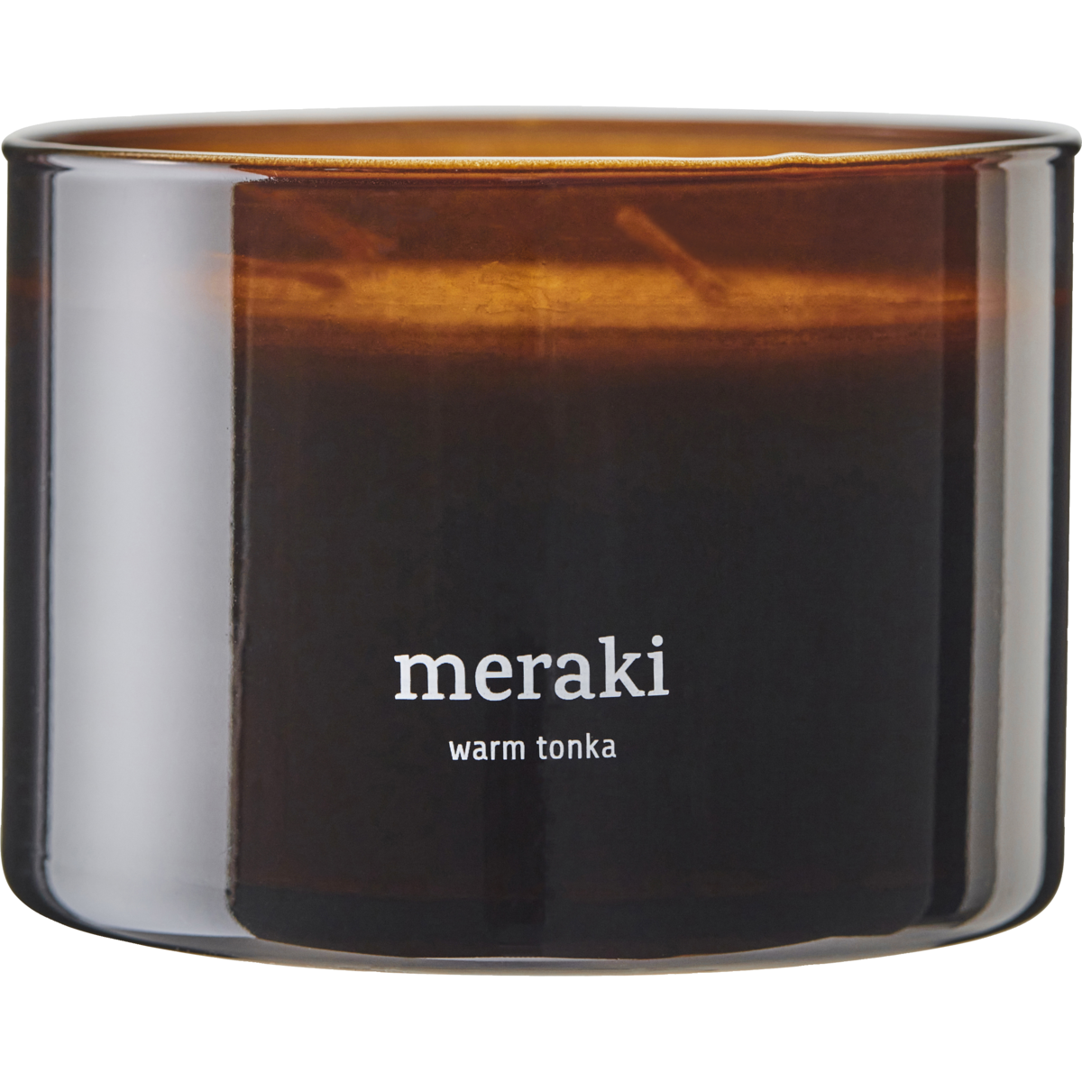 Scented candles, warm tonka, brown