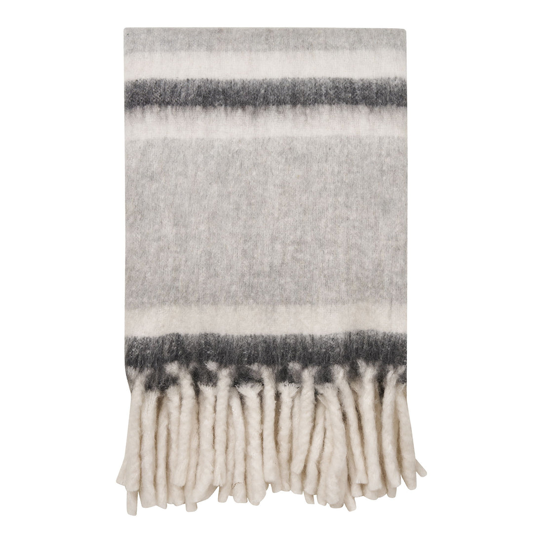 Carmel Plaid - Plaid, Wool Mix, Gray/White 130x170 cm