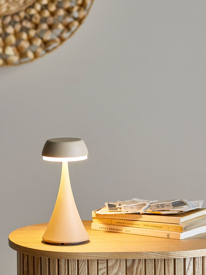 Bloomingville Pepleple Portable Lamp, Rechargeable, Nature, Aluminum