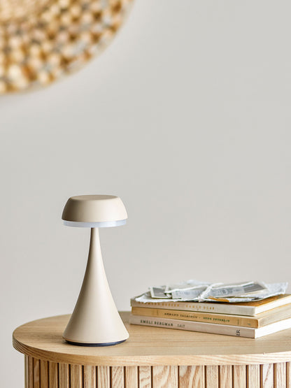 Bloomingville Pepleple Portable Lamp, Rechargeable, Nature, Aluminum